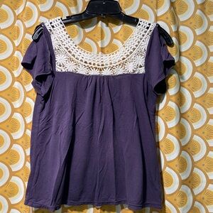 American Eagle Outfitters Blue Purple Blouse